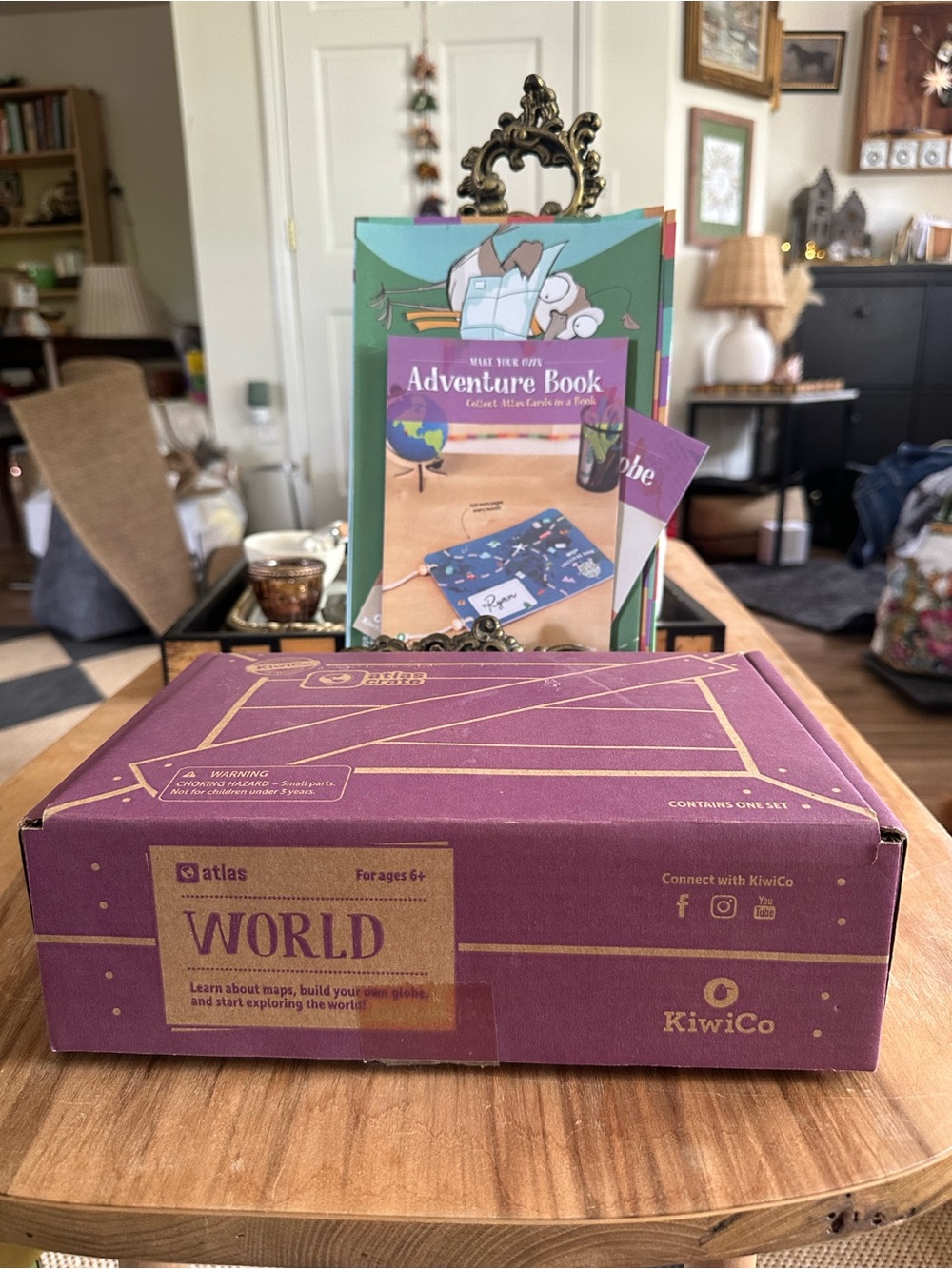 Kiwico Atlas WORLD Educational Box - Purple Ages 6+ new, never used